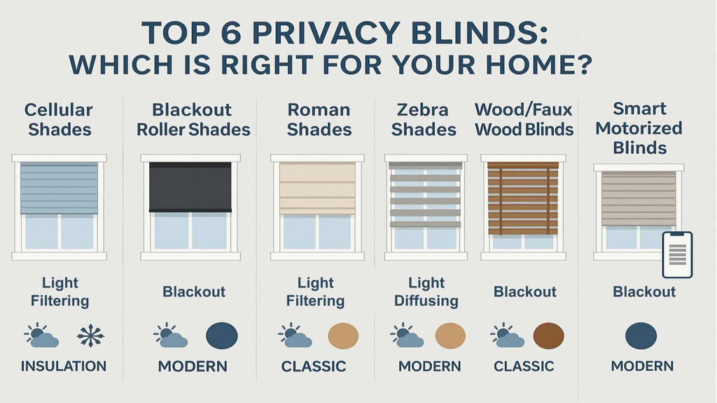top six blind types for privacy compared