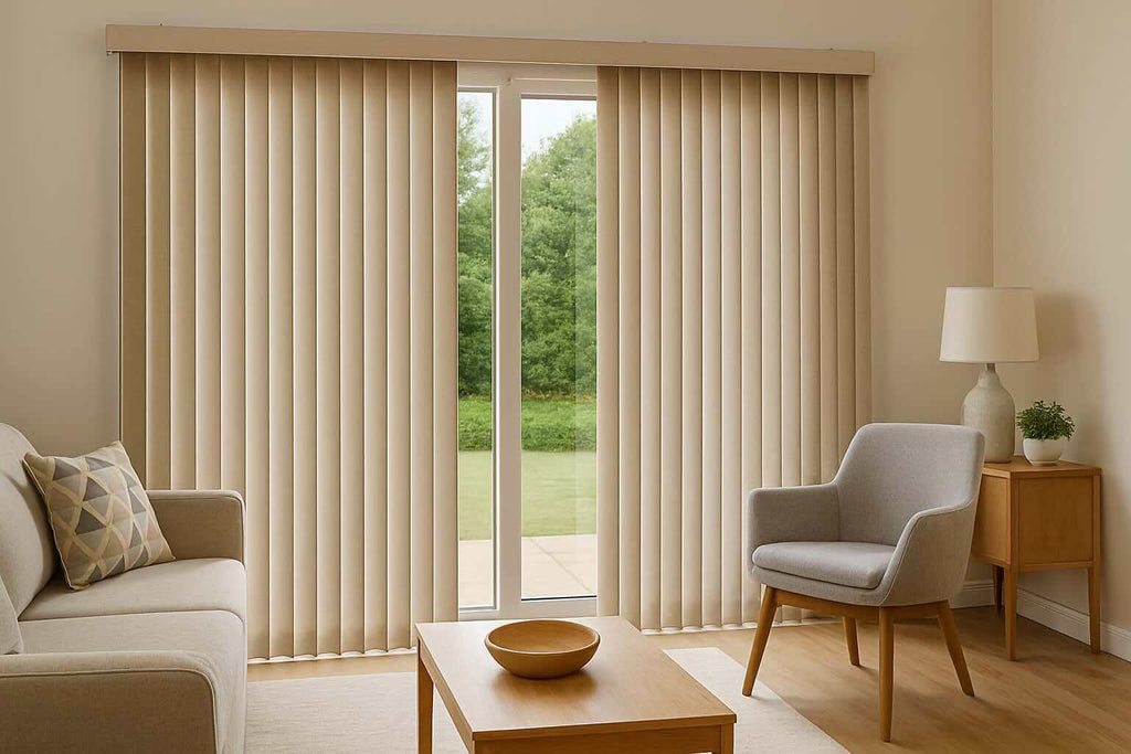 sliding door with blinds