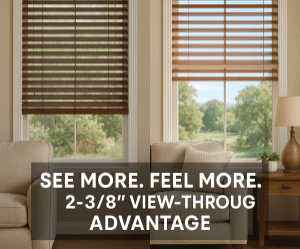 2 3 8 inch wooden blinds Better Outdoor View with Fewer Disruptions