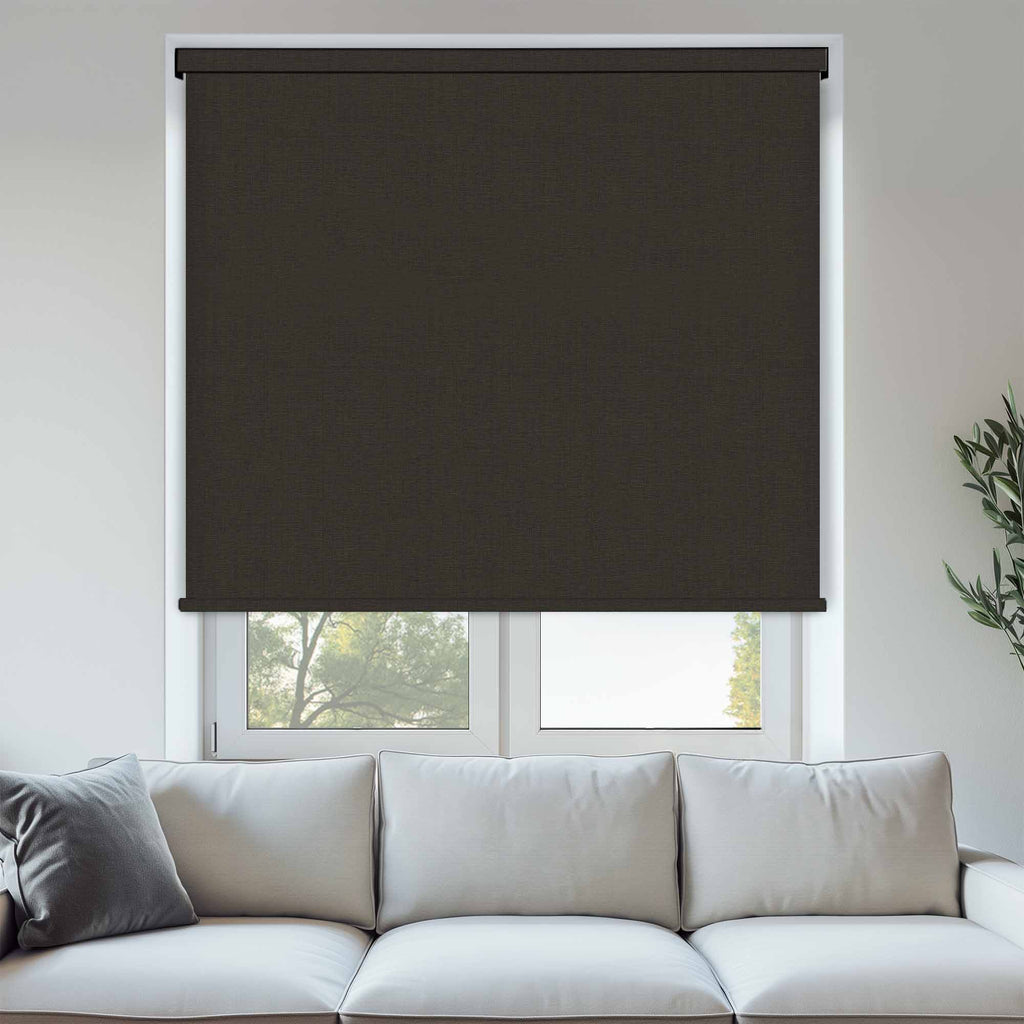Roller Shade - Boston Blackout - Cinder