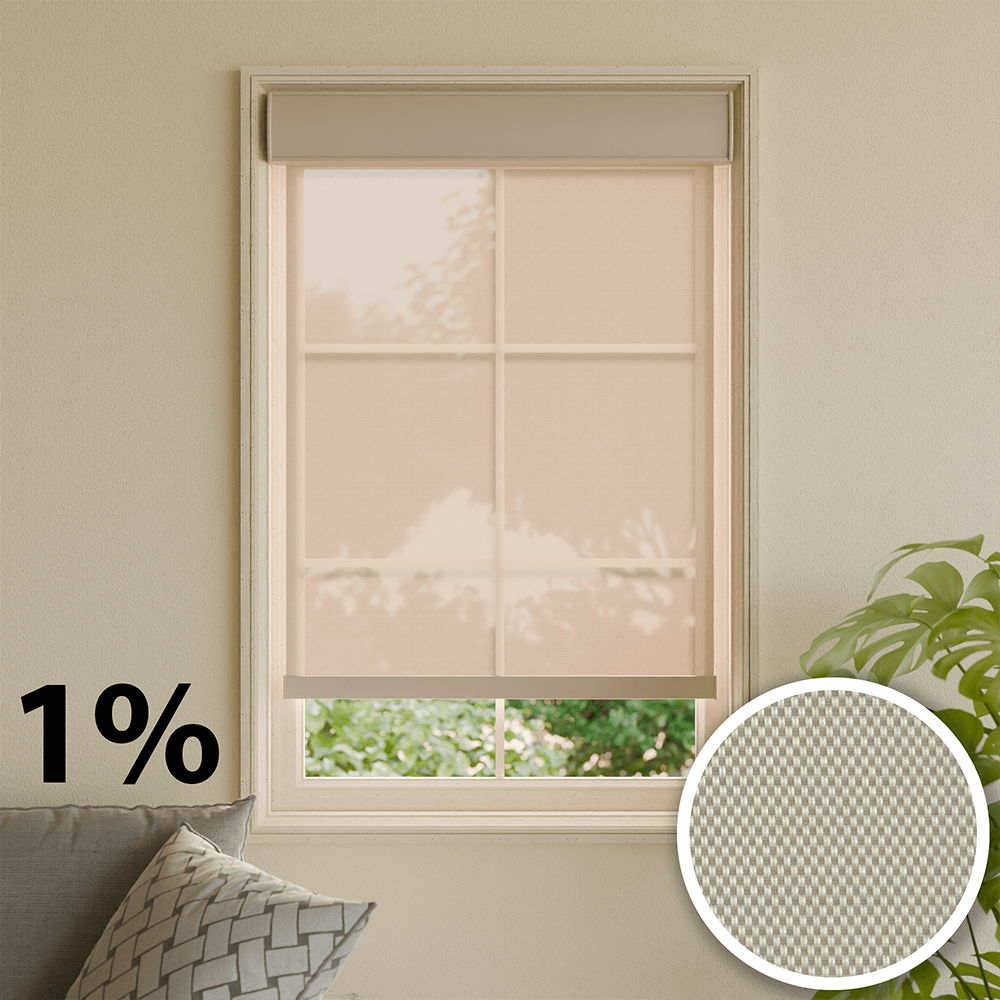 Roller Shade - 1% Solar Screen - Beige