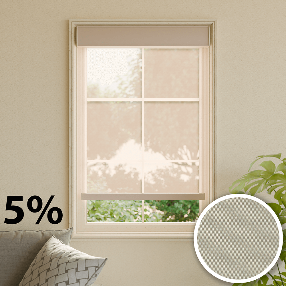Roller Shade - 5% Solar Screen - Beige