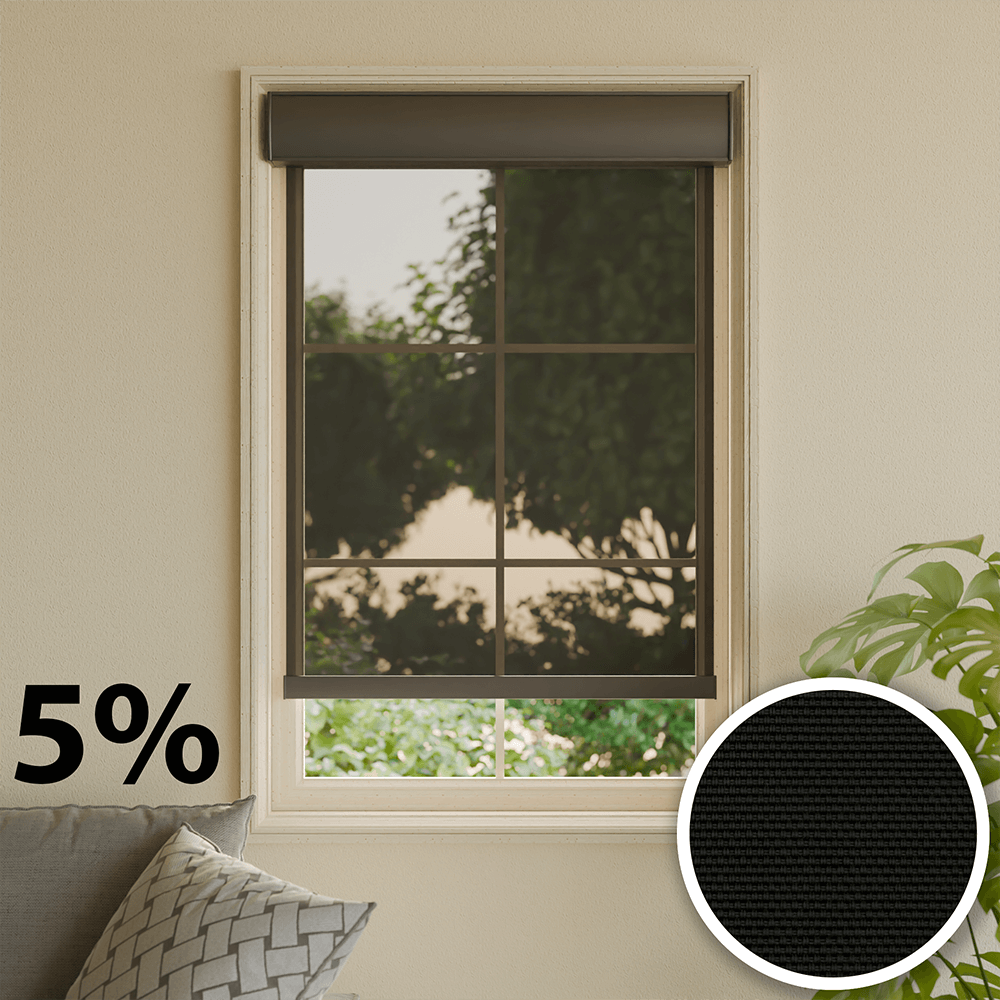 Roller Shade - 5% Solar Screen - Black