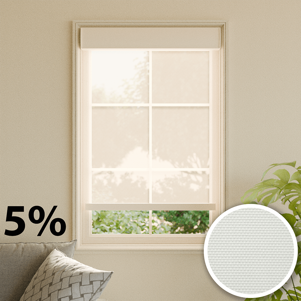 Roller Shade - 5% Solar Screen - White