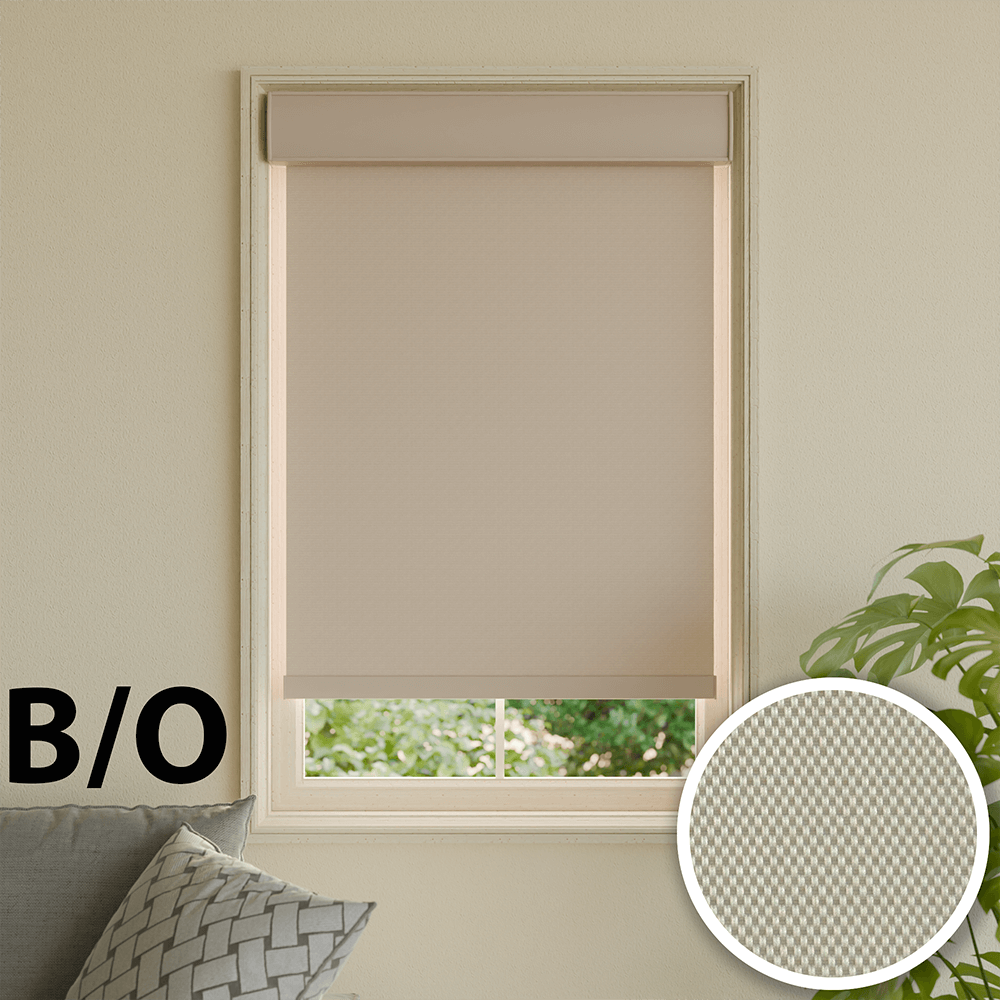 Roller Shade - Blackout Solar Screen - Beige