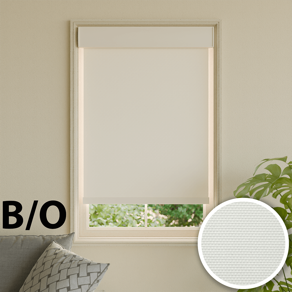 Roller Shade - Blackout Solar Screen - White