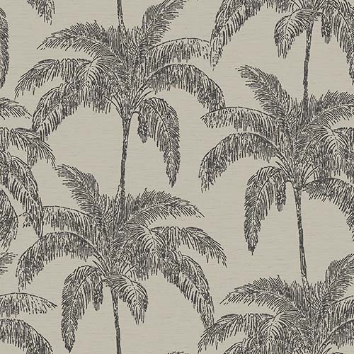 Roller Shade - Vintage Palm - Black