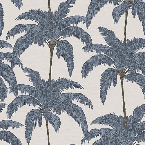 Roller Shade - Vintage Palm - Indigo