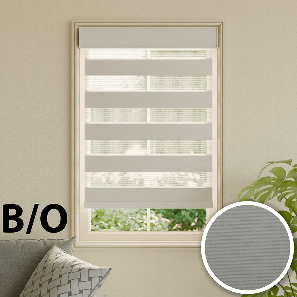 Zebra Shades/Blinds - Blackout - Grey