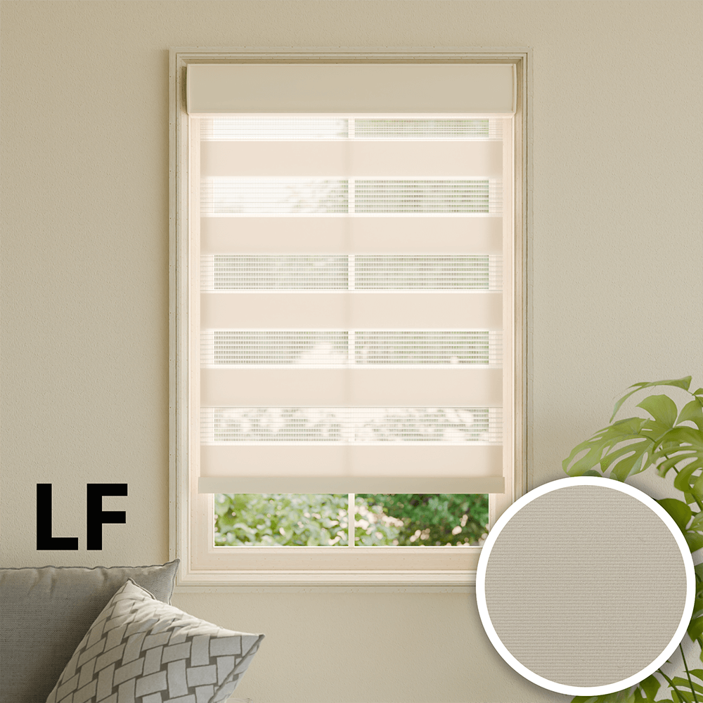 Zebra Shades/Blinds - Light Filtering - Beige
