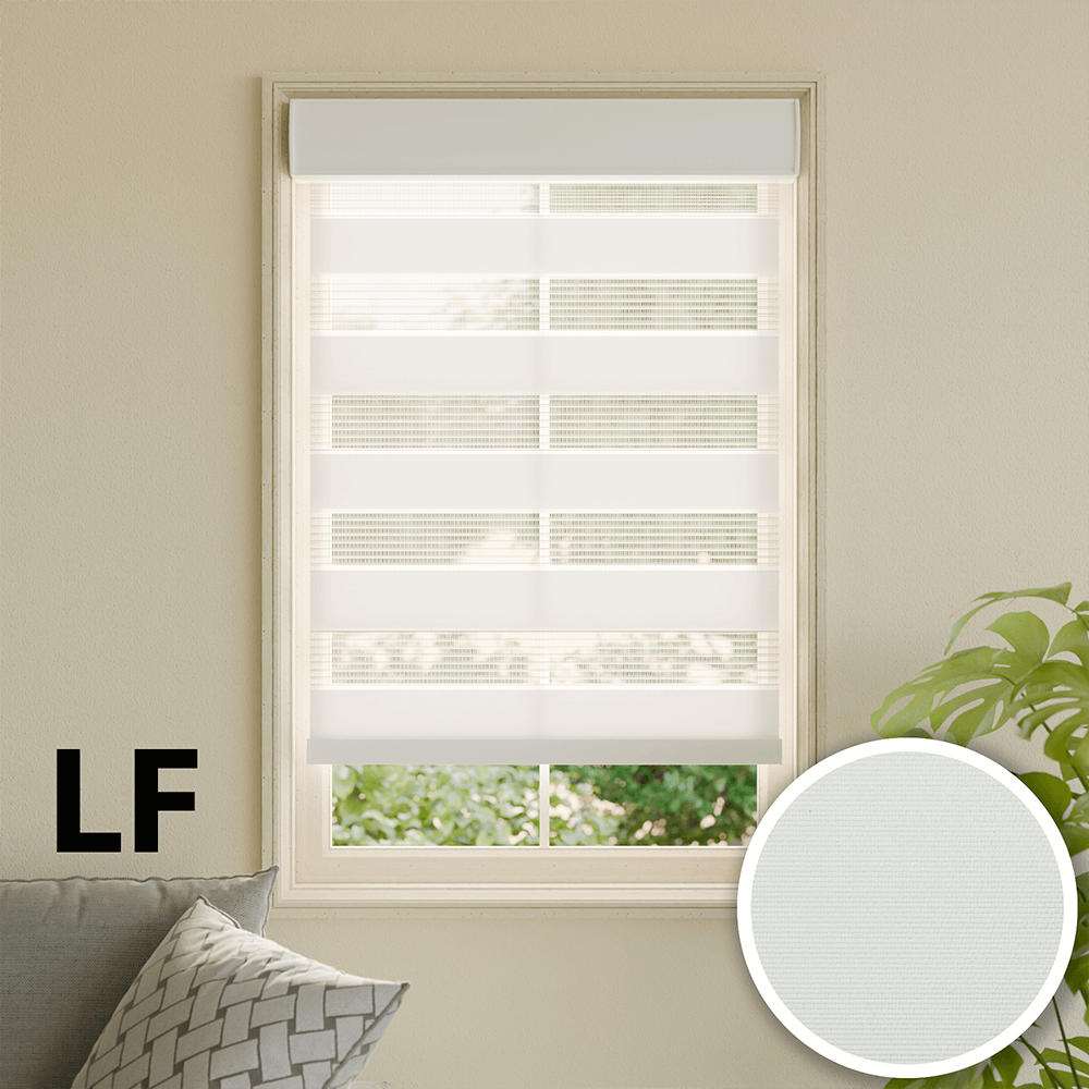 Zebra Shades/Blinds - Light Filtering - White